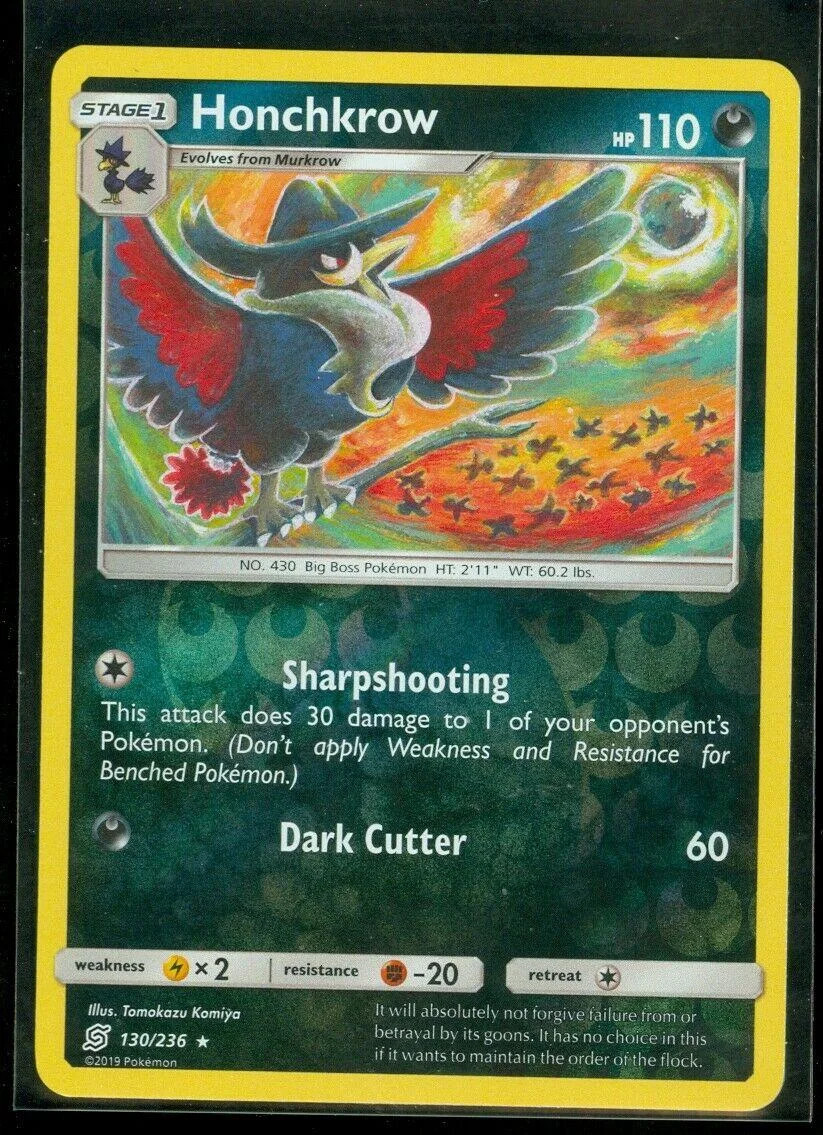 Honchkrow #130 — Mentes Unidas (Reverse Holo)