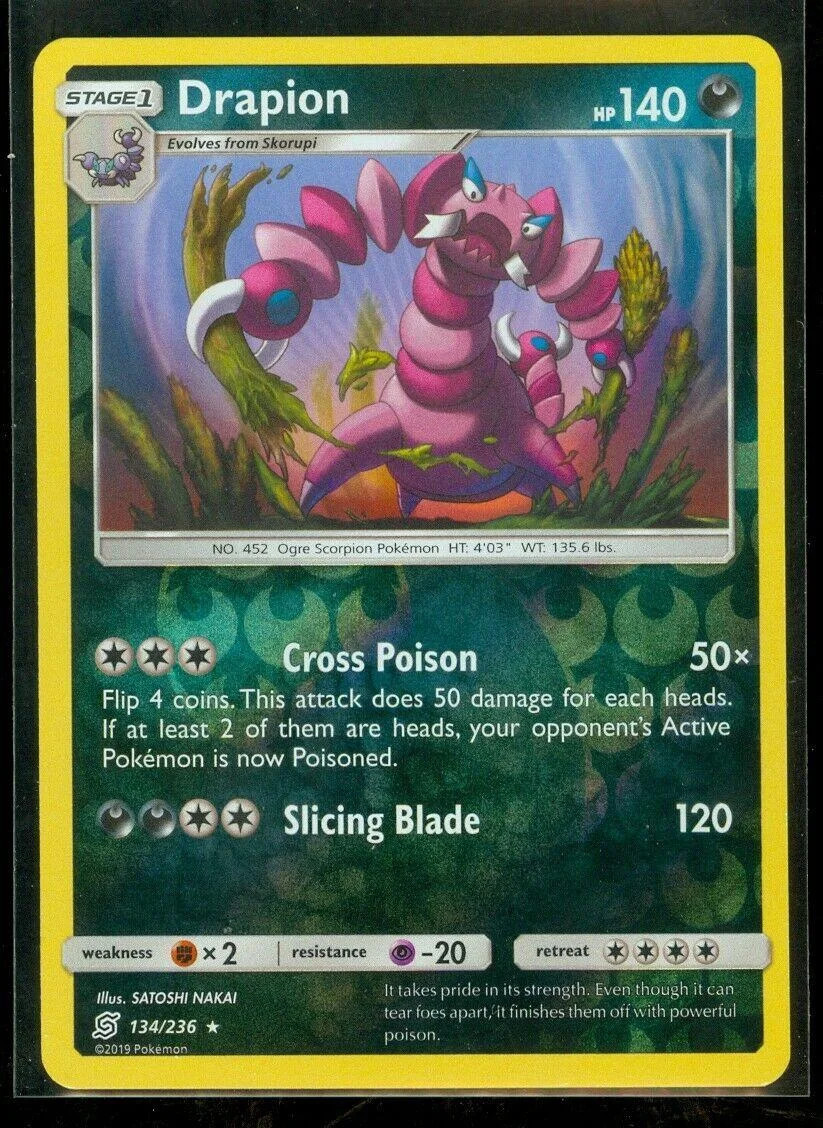 Drapion #134 — Mentes Unidas (Reverse Holo)