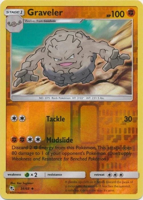 Graveler #34 — Destinos Ocultos (Reverse Holo)