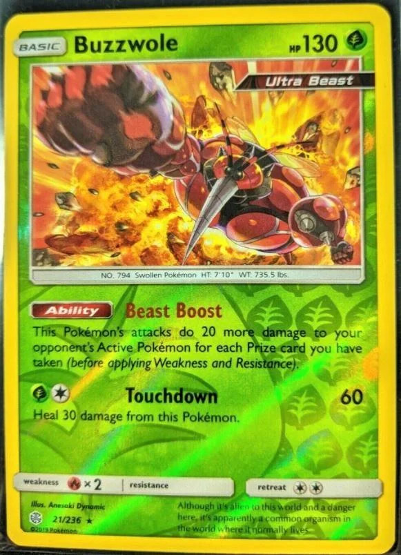 Buzzwole #21 — Eclipse Cósmico (Reverse Holo)
