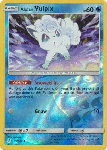 Vulpix di Alola #39 — Eclissi Cosmica (Reverse Holo)