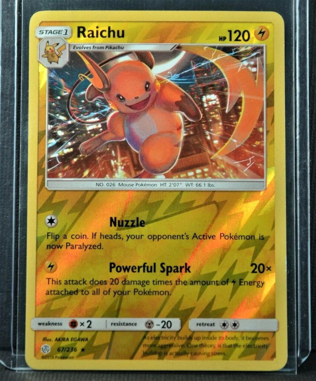 Raichu #67 — Eclissi Cosmica (Reverse Holo)