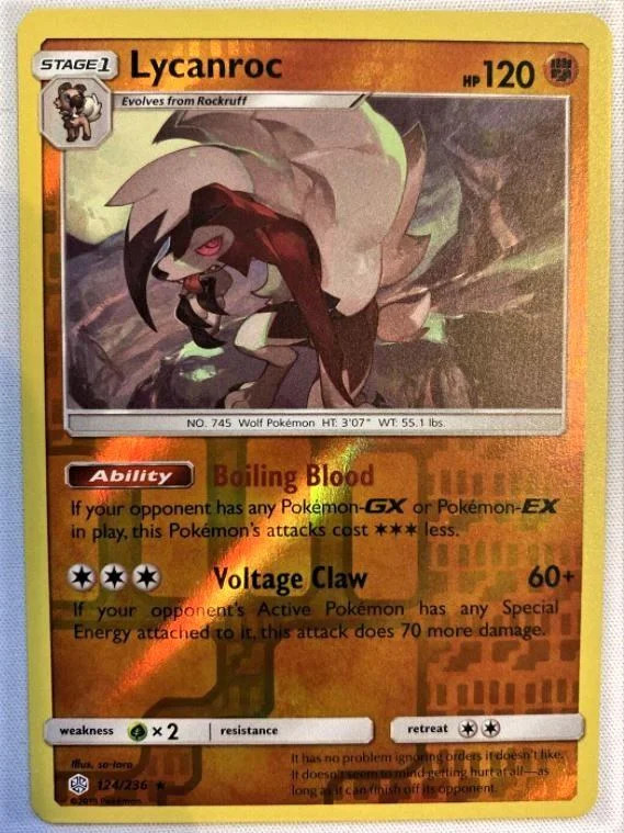 Lycanroc #124 — Eclissi Cosmica (Reverse Holo)