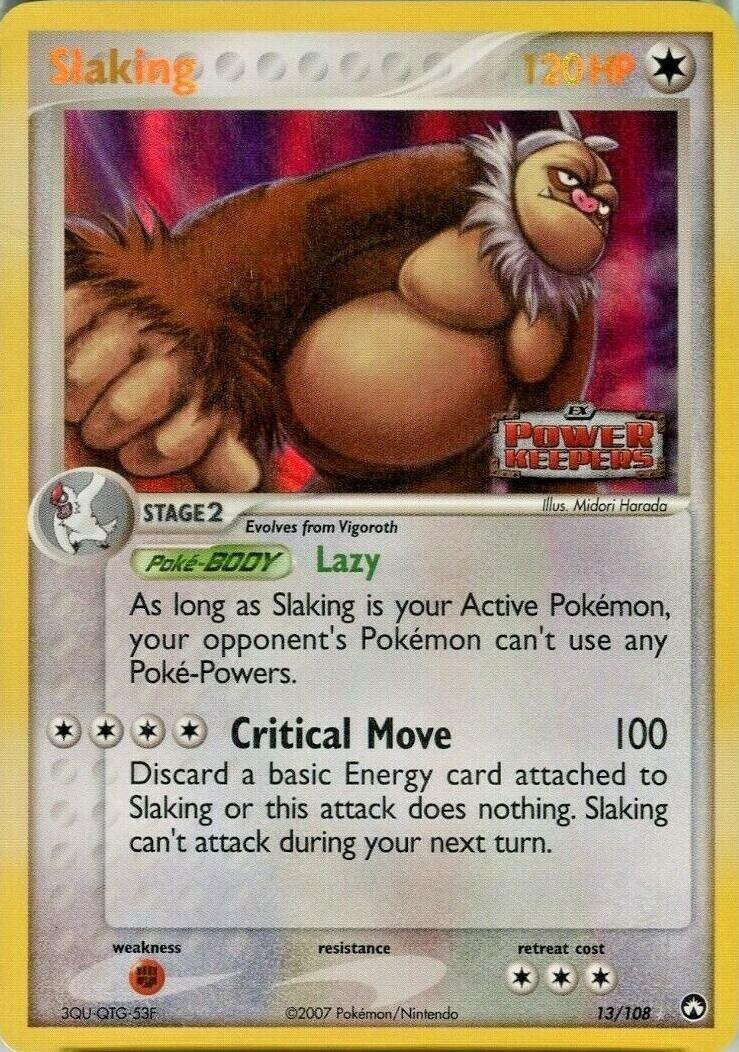 Slaking #13 — EX Power Keepers (Reverse Holo)