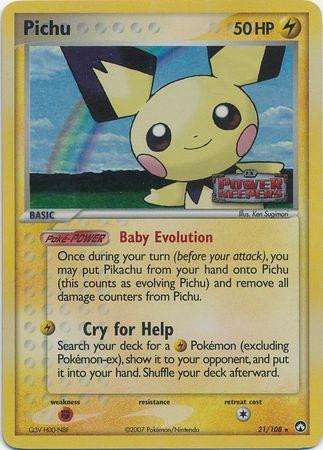 Pichu #21 — EX Power Keepers (Reverse Holo)