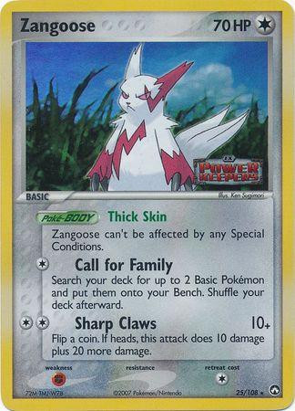 Zangoose #25 — EX Power Keepers (Reverse Holo)