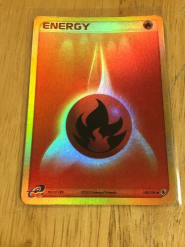 Fire Energy #108 — EX Ruby & Sapphire (Reverse Holo)