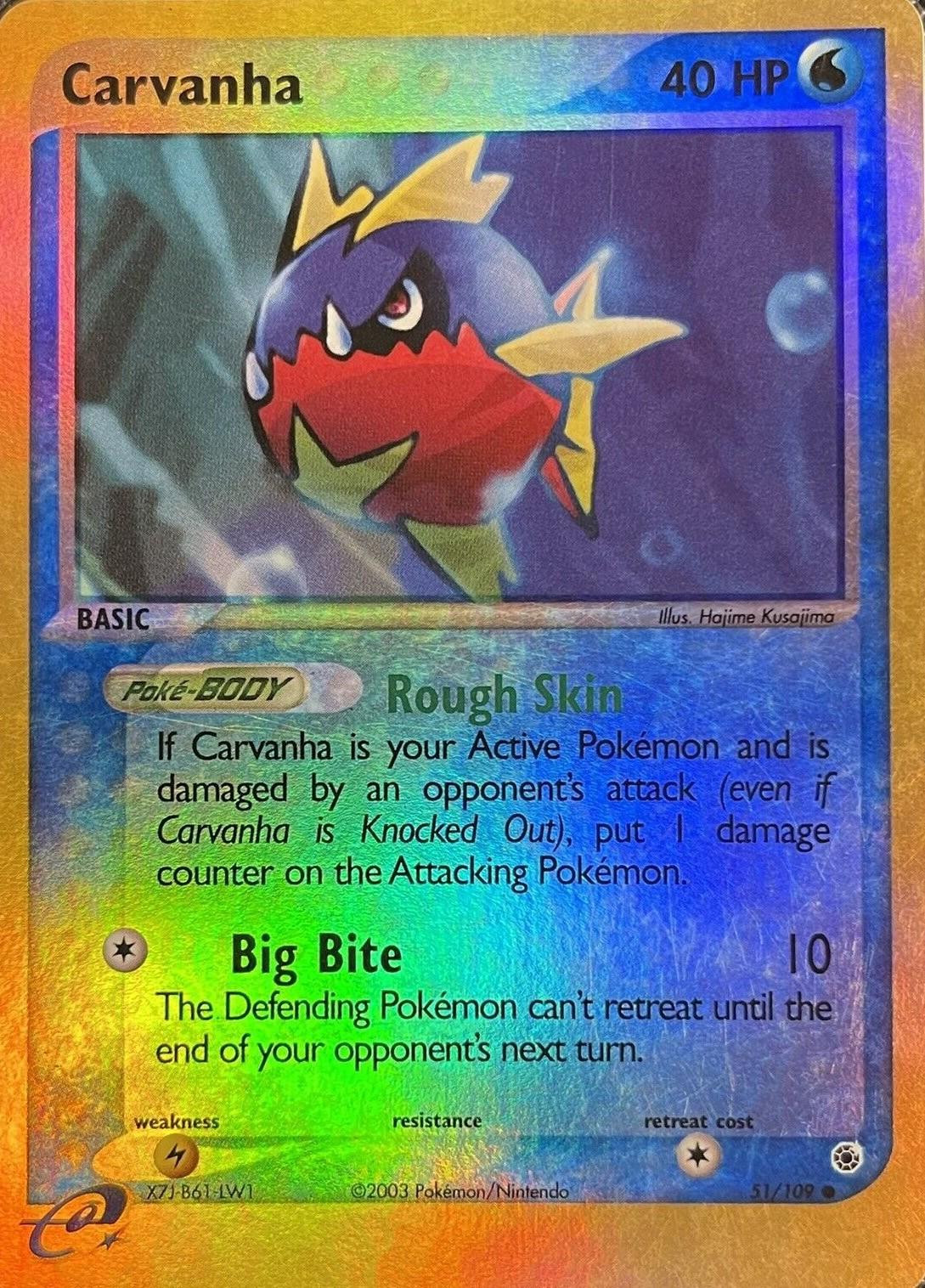 Carvanha #51 — EX Ruby & Sapphire (Reverse Holo)