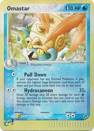 Omastar #19 — EX Sandstorm (Reverse Holo)