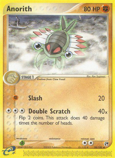 Anorith #28 — EX Sandstorm (Reverse Holo)