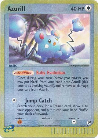 Azurill #31 — EX Sandstorm (Reverse Holo)