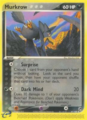 Murkrow #47 — EX Sandstorm (Reverse Holo)