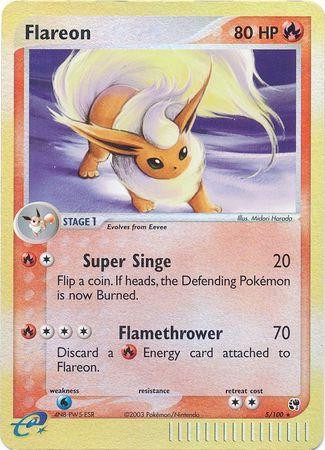 Flareon #5 — EX Sandstorm (Reverse Holo)
