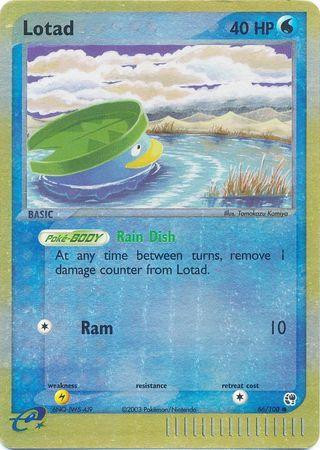 Lotad #66 — EX Sandstorm (Reverse Holo)