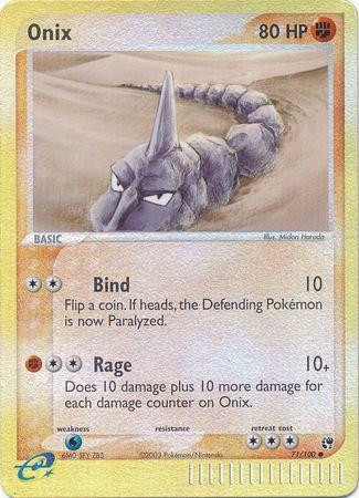 Onix #71 — EX Sandstorm (Reverse Holo)