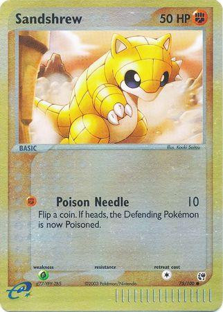 Sandshrew #75 — EX Sandstorm (Reverse Holo)
