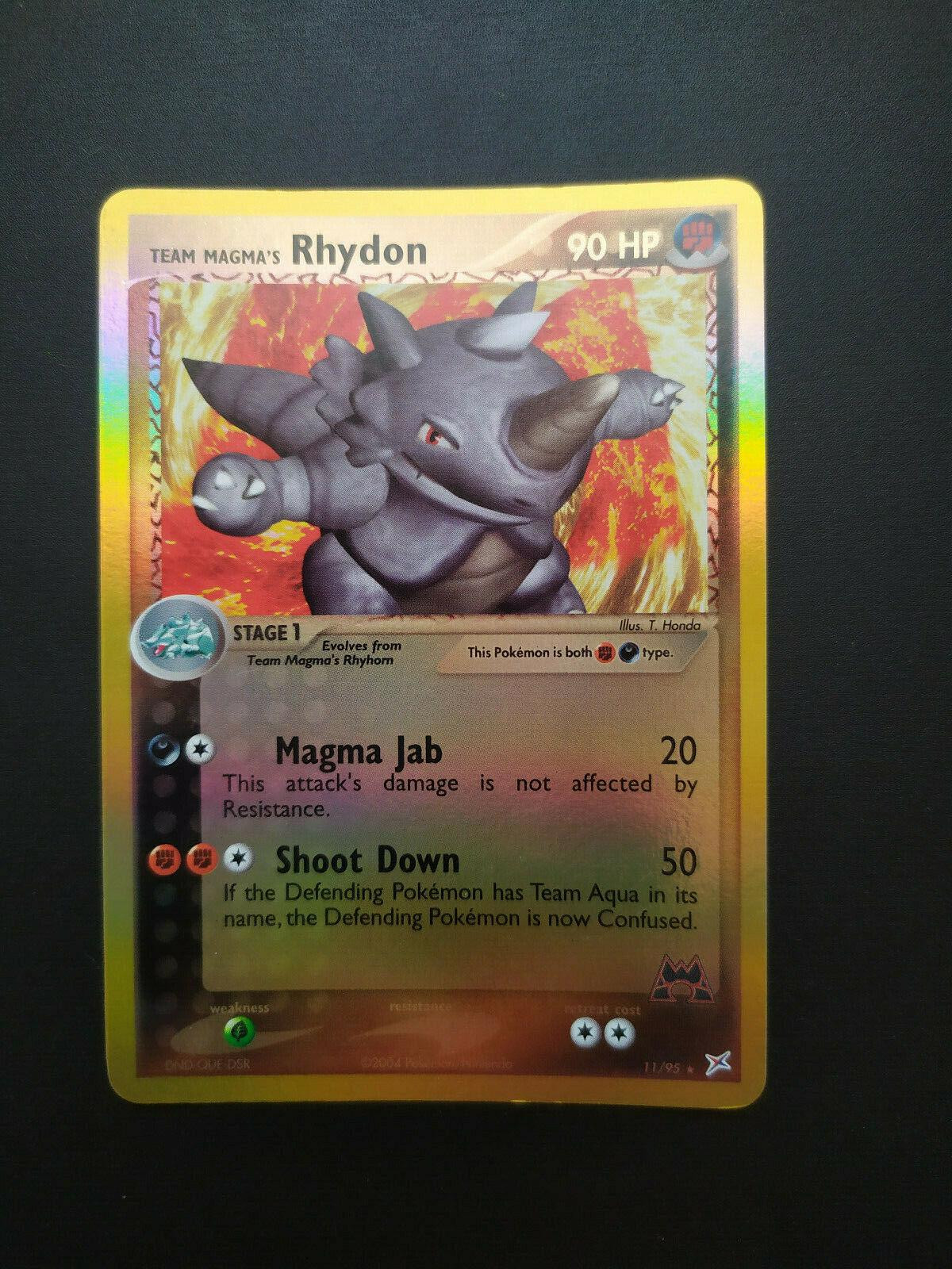 Rhydon #11 — EX Team Magma vs Team Aqua (Reverse Holo)