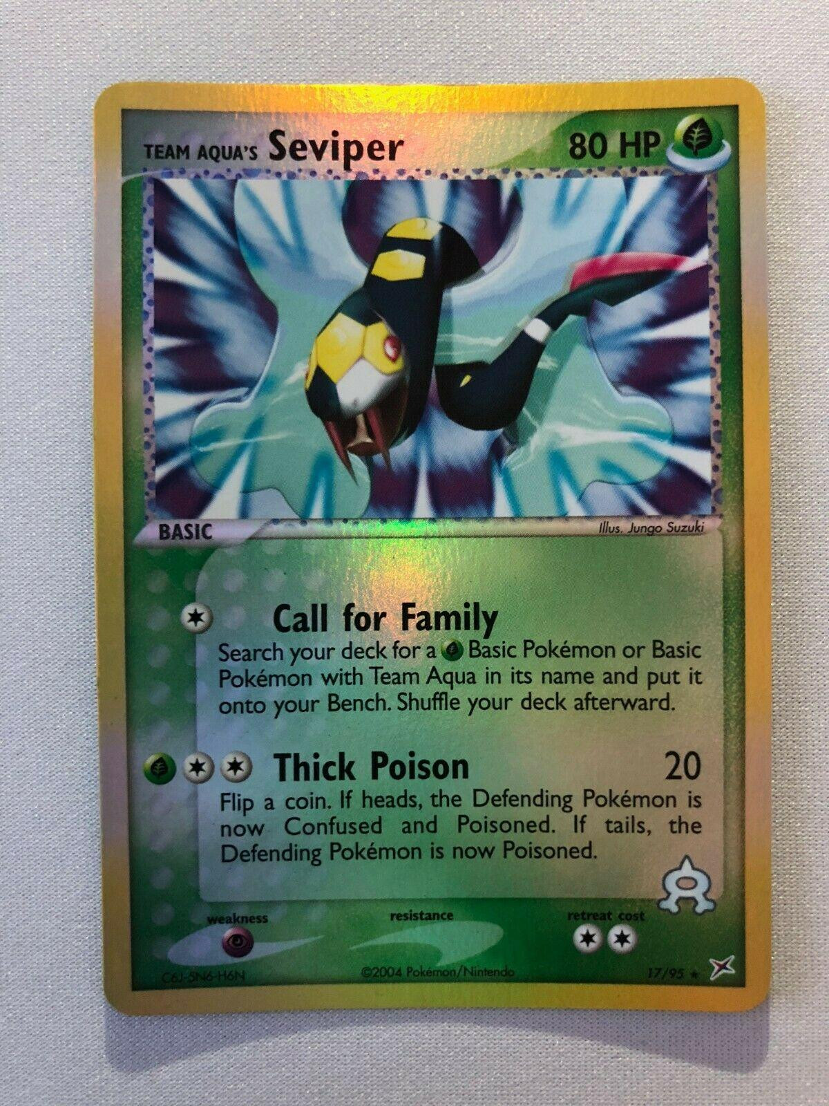 Seviper #17 — EX Team Magma vs Team Aqua (Reverse Holo)