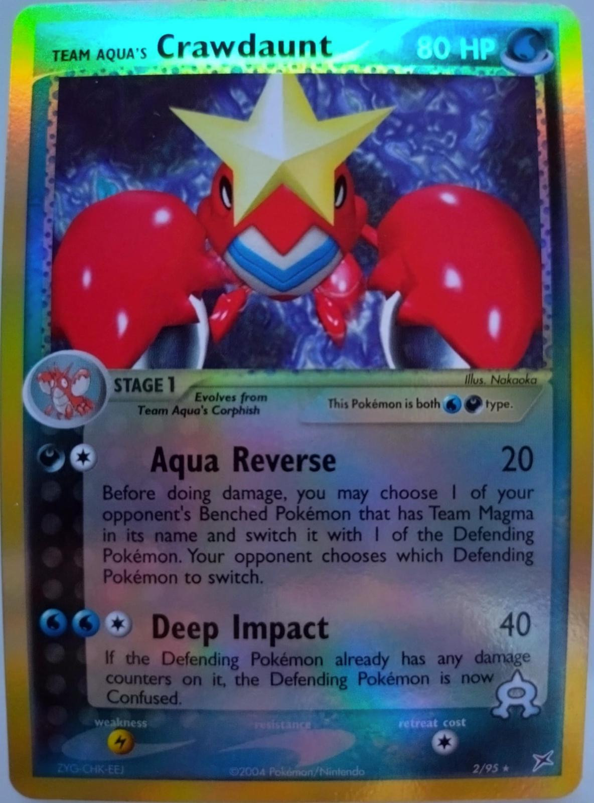 Crawdaunt #2 — EX Team Magma vs Team Aqua (Reverse Holo)
