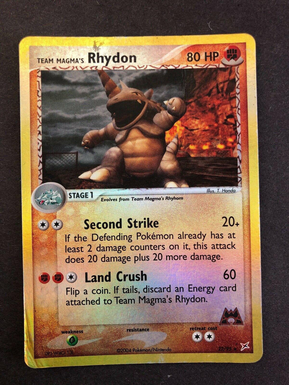 Rhydon #22 — EX Team Magma vs Team Aqua (Reverse Holo)