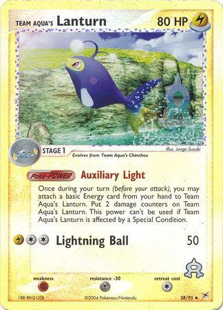 Lanturn #28 — EX Team Magma vs Team Aqua (Reverse Holo)