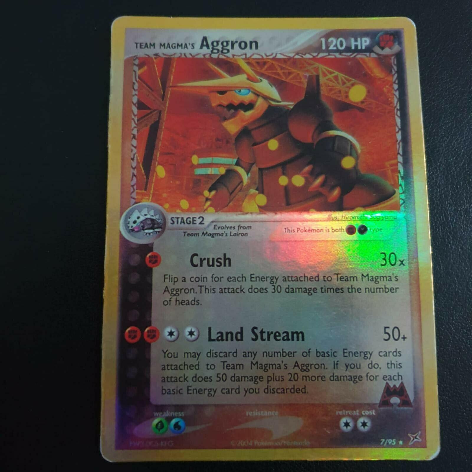 Aggron #7 — EX Team Magma vs Team Aqua (Reverse Holo)