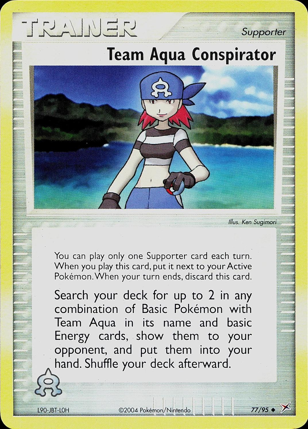 Team Aqua Conspirator #77 — EX Team Magma vs Team Aqua (Reverse Holo)