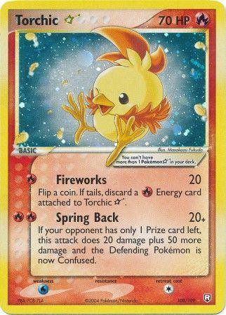 Torchic Gold Star #108 — EX Team Rocket Returns (Reverse Holo)