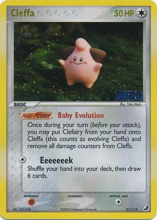 Cleffa #21 — EX Unseen Forces (Reverse Holo)