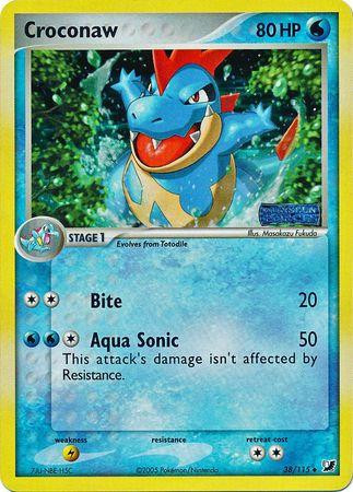 Croconaw #38 — EX Unseen Forces (Reverse Holo)