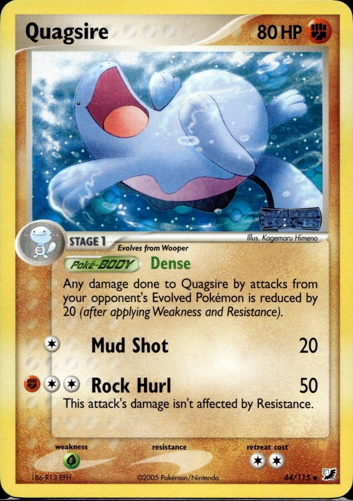 Quagsire #44 — EX Unseen Forces (Reverse Holo)