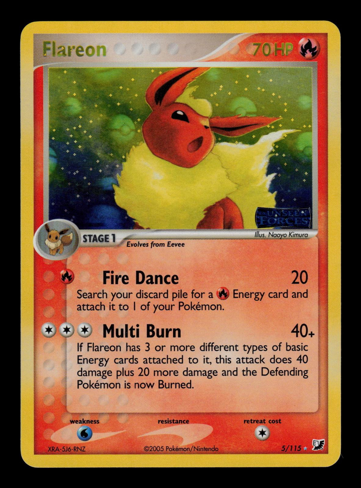 Flareon #5 — EX Unseen Forces (Reverse Holo)