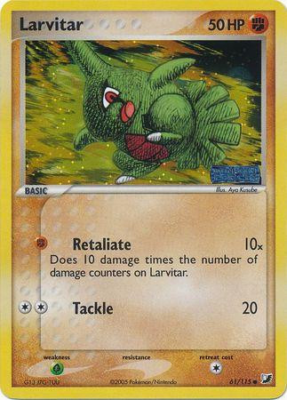 Larvitar #61 — EX Unseen Forces (Reverse Holo)