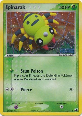 Spinarak #75 — EX Unseen Forces (Reverse Holo)