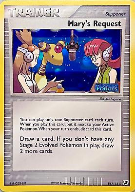 Mary's Request #86 — EX Unseen Forces (Reverse Holo)