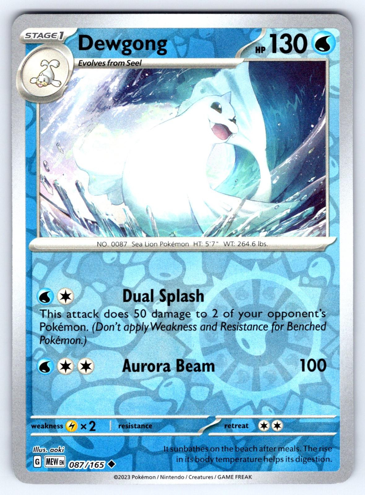 Dewgong #087 — 151 (Reverse Holo)